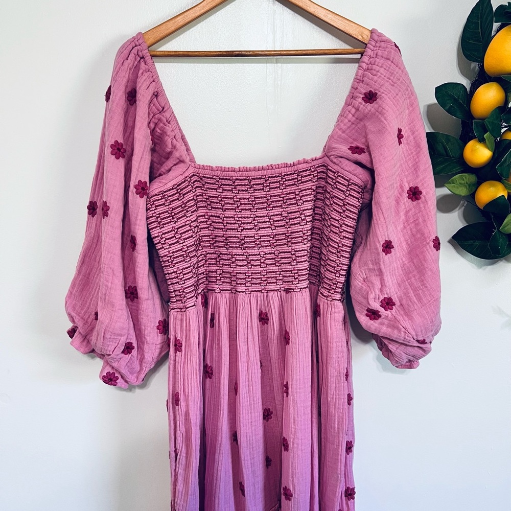 Free People • Dahlia embroidered maxi dress